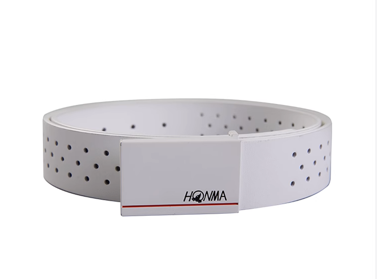 HONMA MEN PERFORANCE COW LEATHER BELT WHITE ONE SIZE