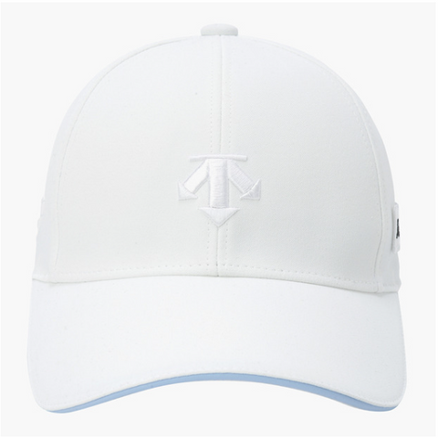 DESCENTE GOLF MEN'S PERFORATED EMBROIDERED CAP WHITE ONE SIZE