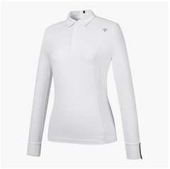 DESCENTE GOLF WOMEN'S POINT COLLAR LONG SLEEVE T-SHIRT