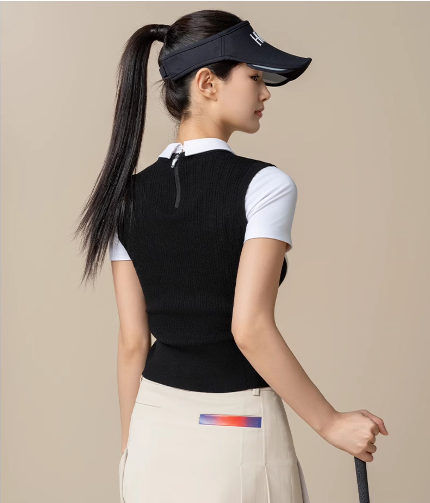Honma Women Spring Argyle Knit Polo