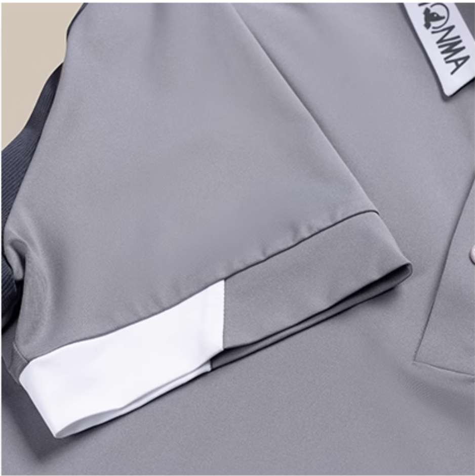HONMA Men Spring Contrast Color Short-Sleeve Polo