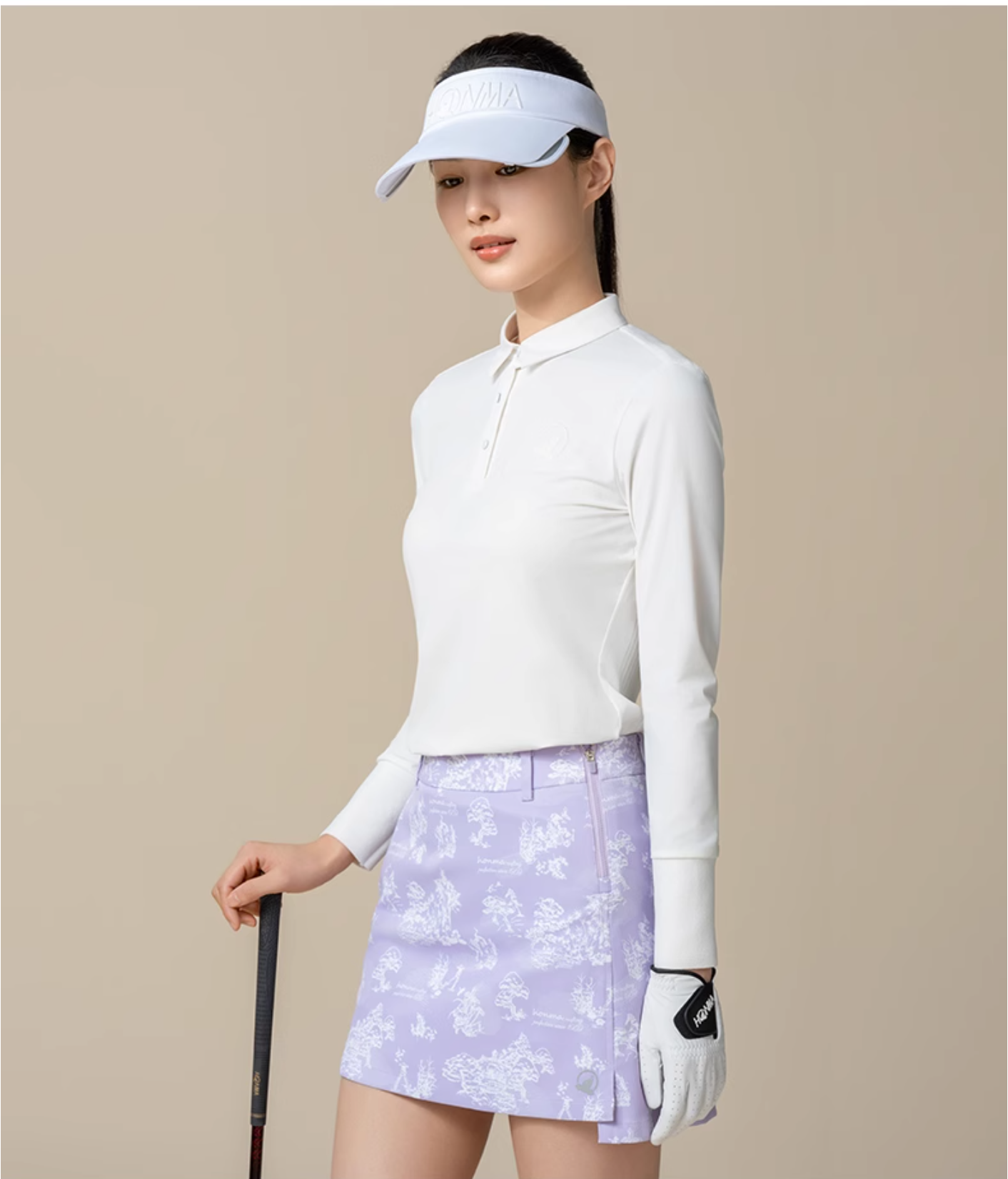 HONMA Women Spring Breathable Long Sleeve Polo