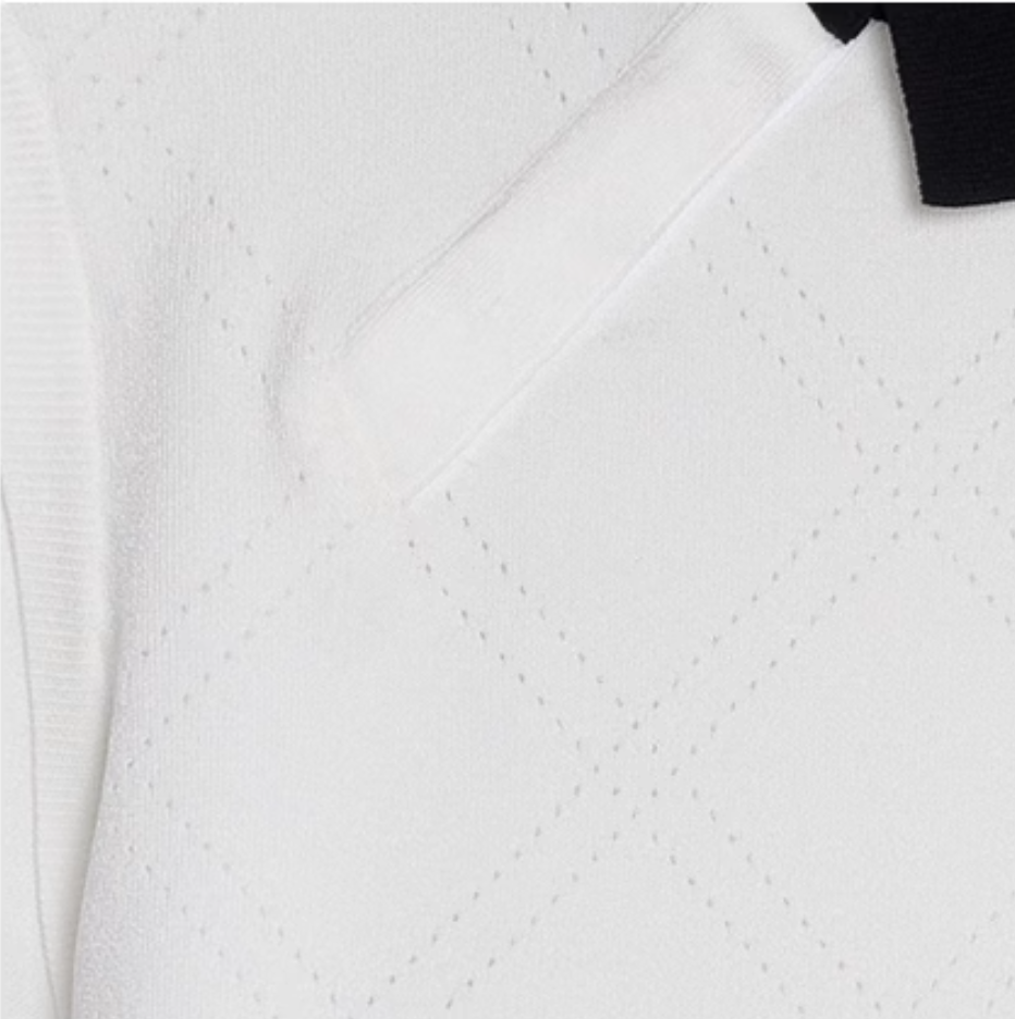 HONMA Women Spring Slanted Knit Short Sleeve Polo