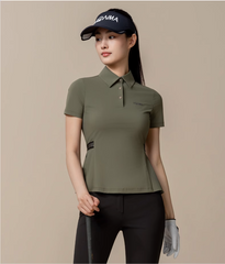 HONMA Women Pleated Short Sleeve Polo