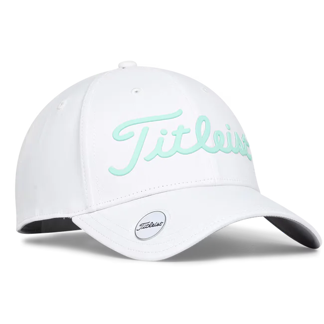 TITLEIST WOMEN'S PLAYERS PERFORMACNE BALL MARKER HAT White SeaGlass