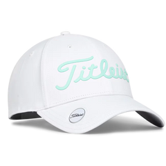 TITLEIST WOMEN'S PLAYERS PERFORMACNE BALL MARKER HAT White SeaGlass