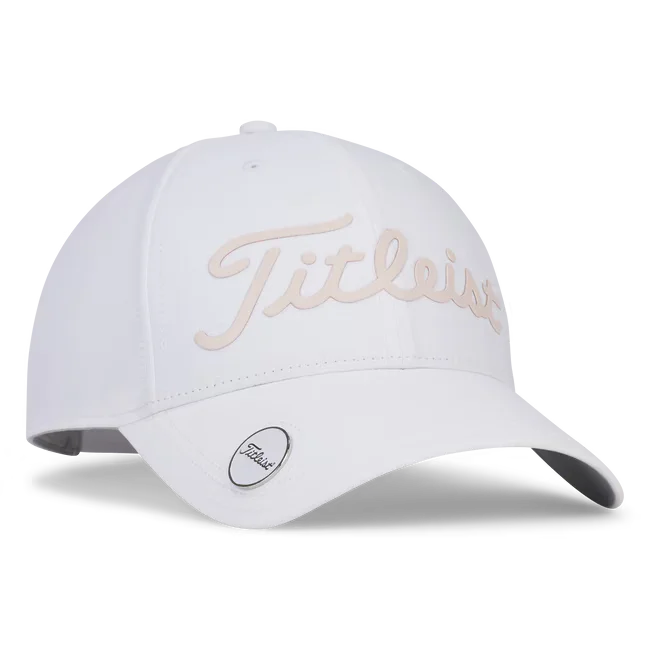 TITLEIST WOMEN'S PLAYERS PERFORMACNE BALL MARKER HAT White Rose