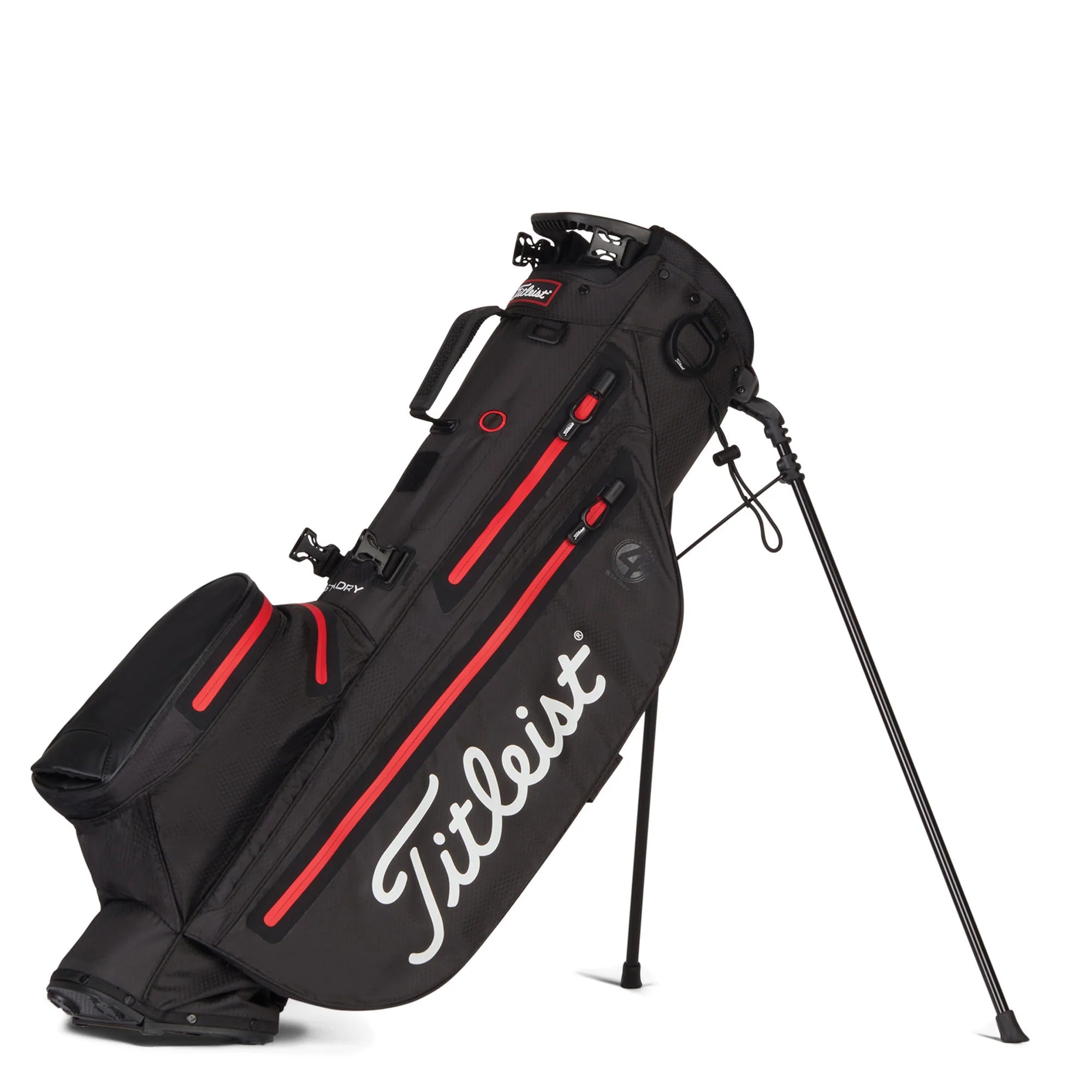 TITLEIST PLAYERS 4 STADRY BLK/BLK/REDTB21SX2-006 STAND BAG