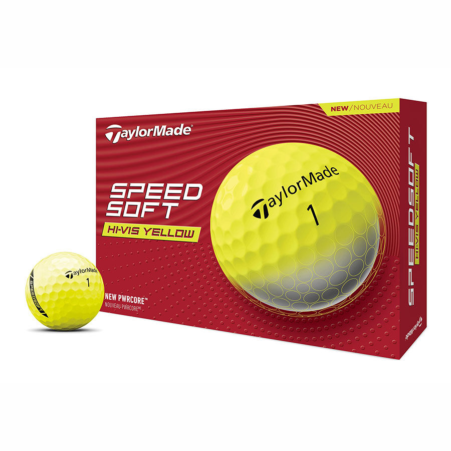 TAYLORMADE 2024 SPEED SOFT GOLF BALLS DOZEN PACK (YELLOW)