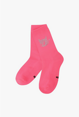 WAAC 23SS WOMEN SIGNATURE CRYSTAL SOCKS PINK ONE SIZE