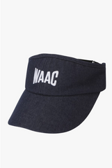 WAAC 23SS WOMEN LOGO POINT SUN VISOR NAVY ONE SIZE