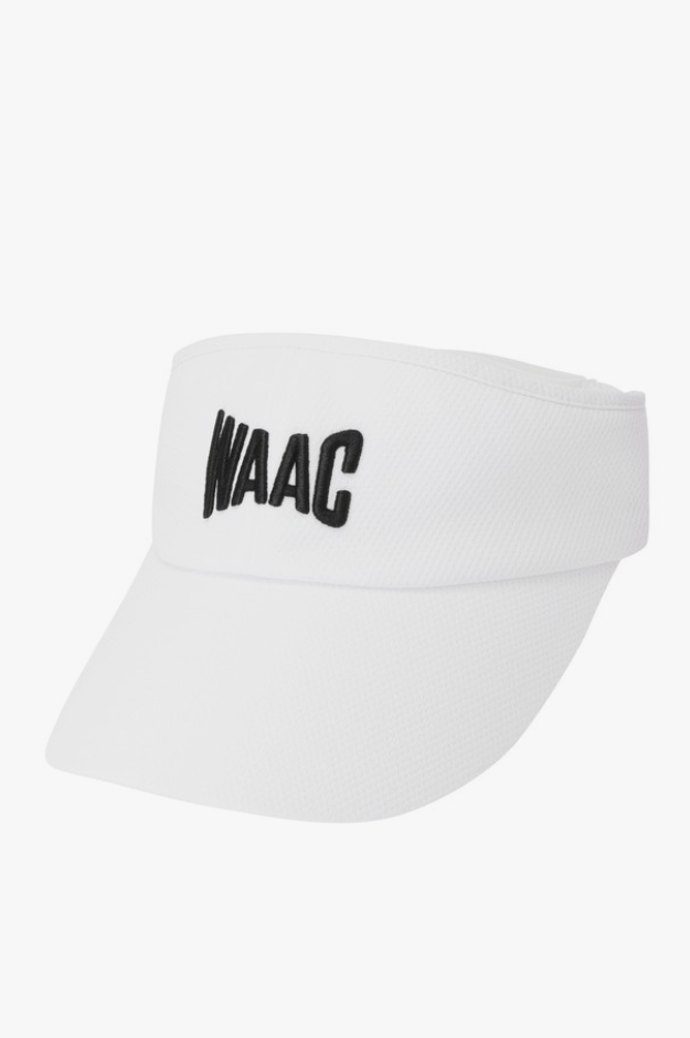 WAAC 23SS WOMEN LOGO POINT SUN VISOR WHITE ONE SIZE