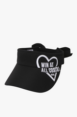 WAAC 23SS WOMEN HEART LOGO SUN VISOR BLACK ONE SIZE