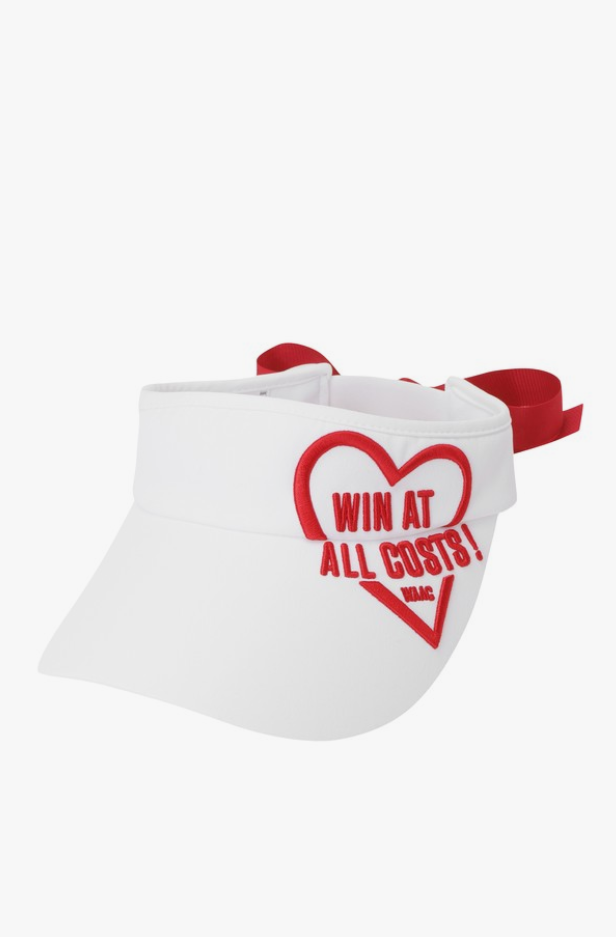 WAAC 23SS WOMEN HEART LOGO SUN VISOR WHITE ONE SIZE