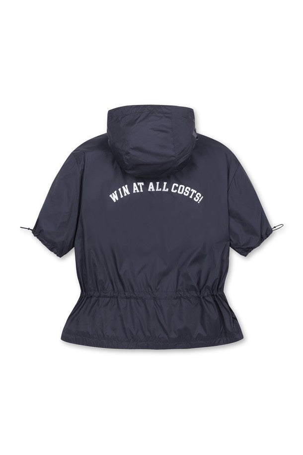 WAAC Women Athletic Zip Hoodie Short Sleeve Jacket