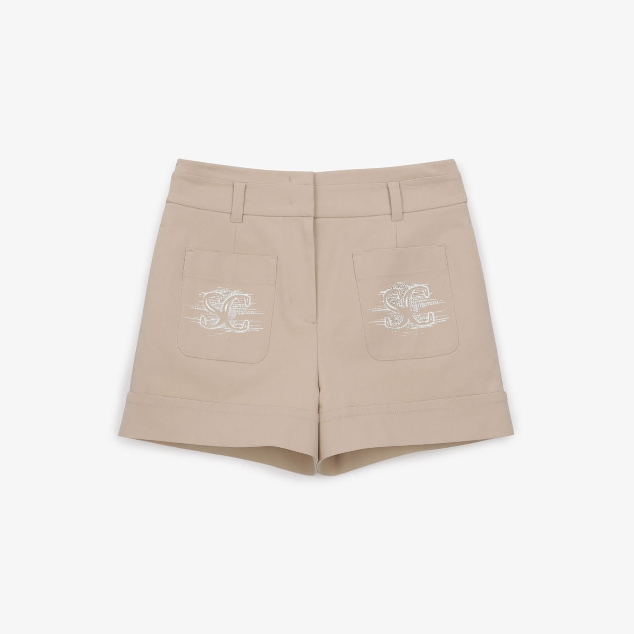 SOUTHCAPE S22 WOMEN LOGO POCKET ROLLUP SHORT BEIGE