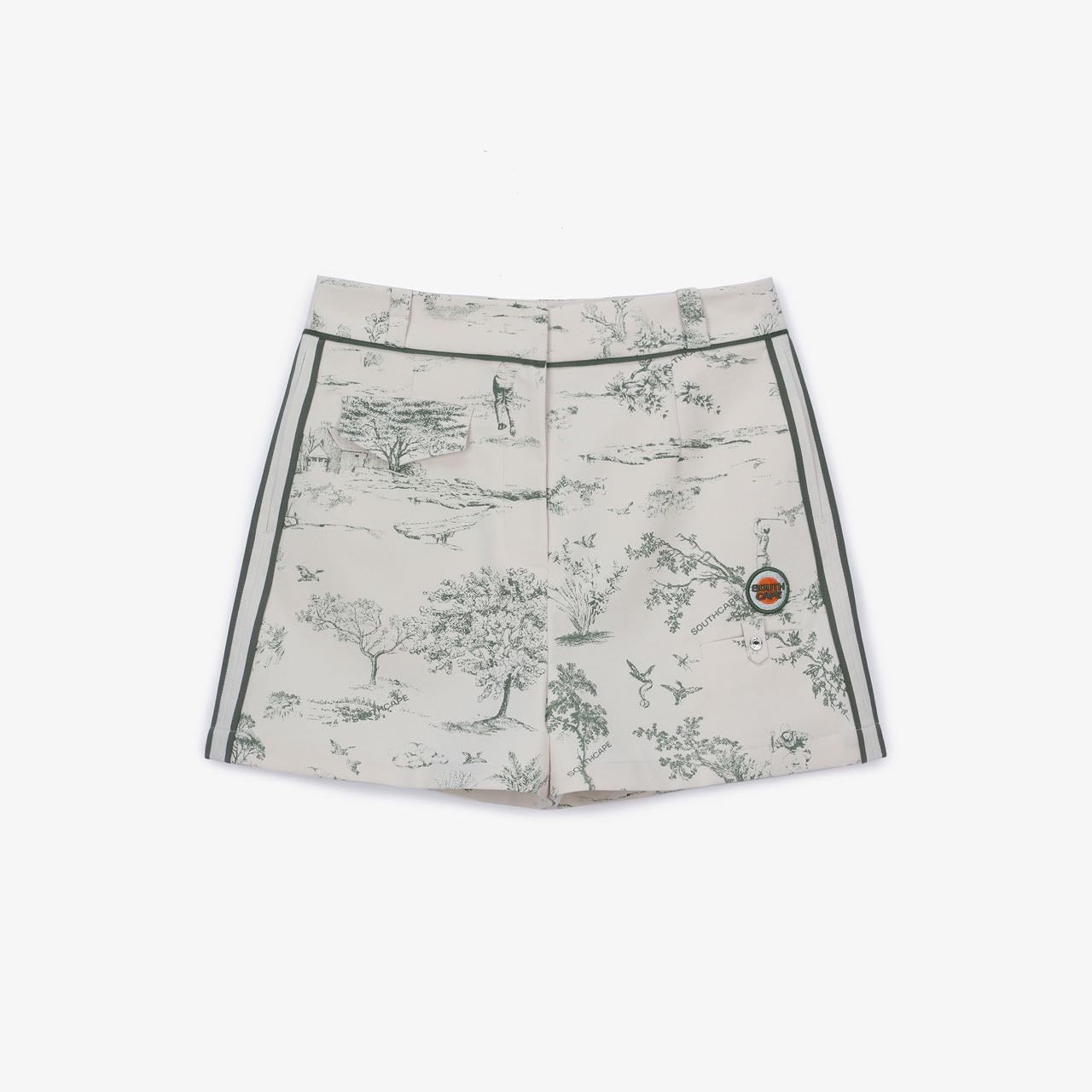 SOUTHCAPE S22 WOMEN BOTANICAL PATTERN SHORT BEIGE