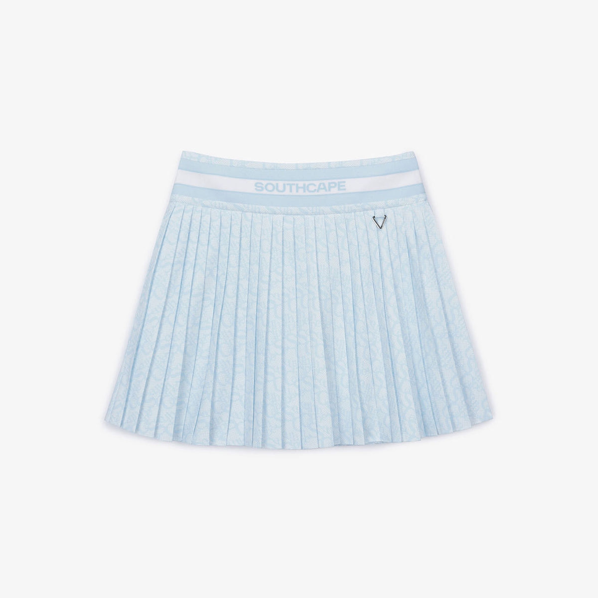 SOUTHCAPE S22 WOMEN LOGOBAND PRINT PLEATED SKIRT LIGHT BLUE