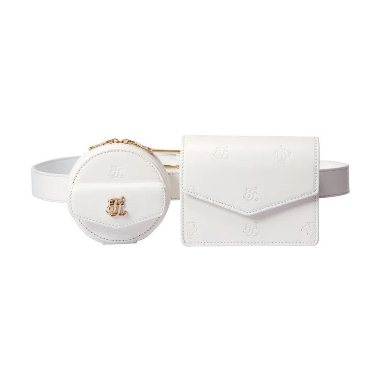 FAIRLIAR FL EMBOSSED BELT BAG WHITE FREE