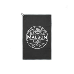 MALBON GOLF WORLD FELLOWSHIP TOWEL BLACK ONE SIZE