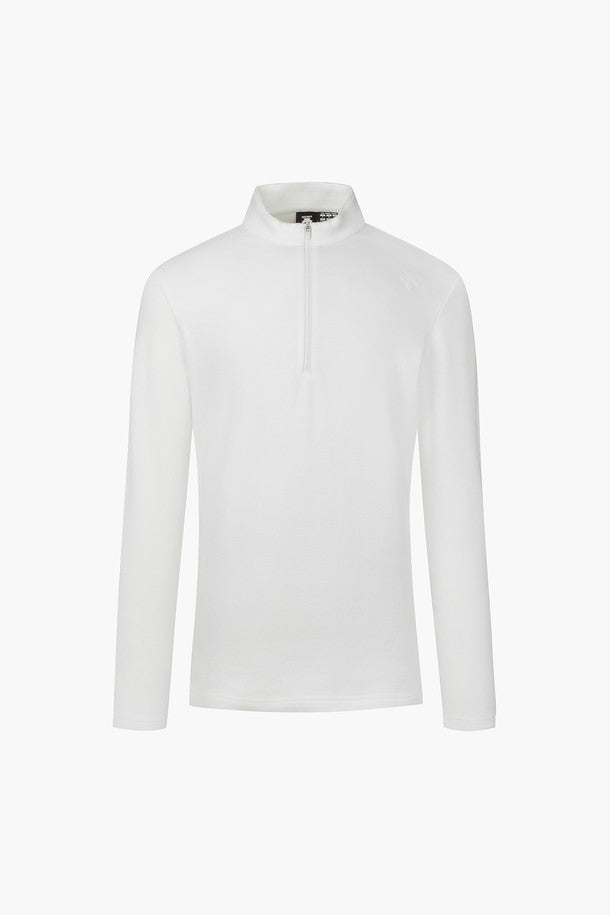 DESCENTE 23FW MEN'S HALFNECK ZIP UP T-SHIRTS Ivory