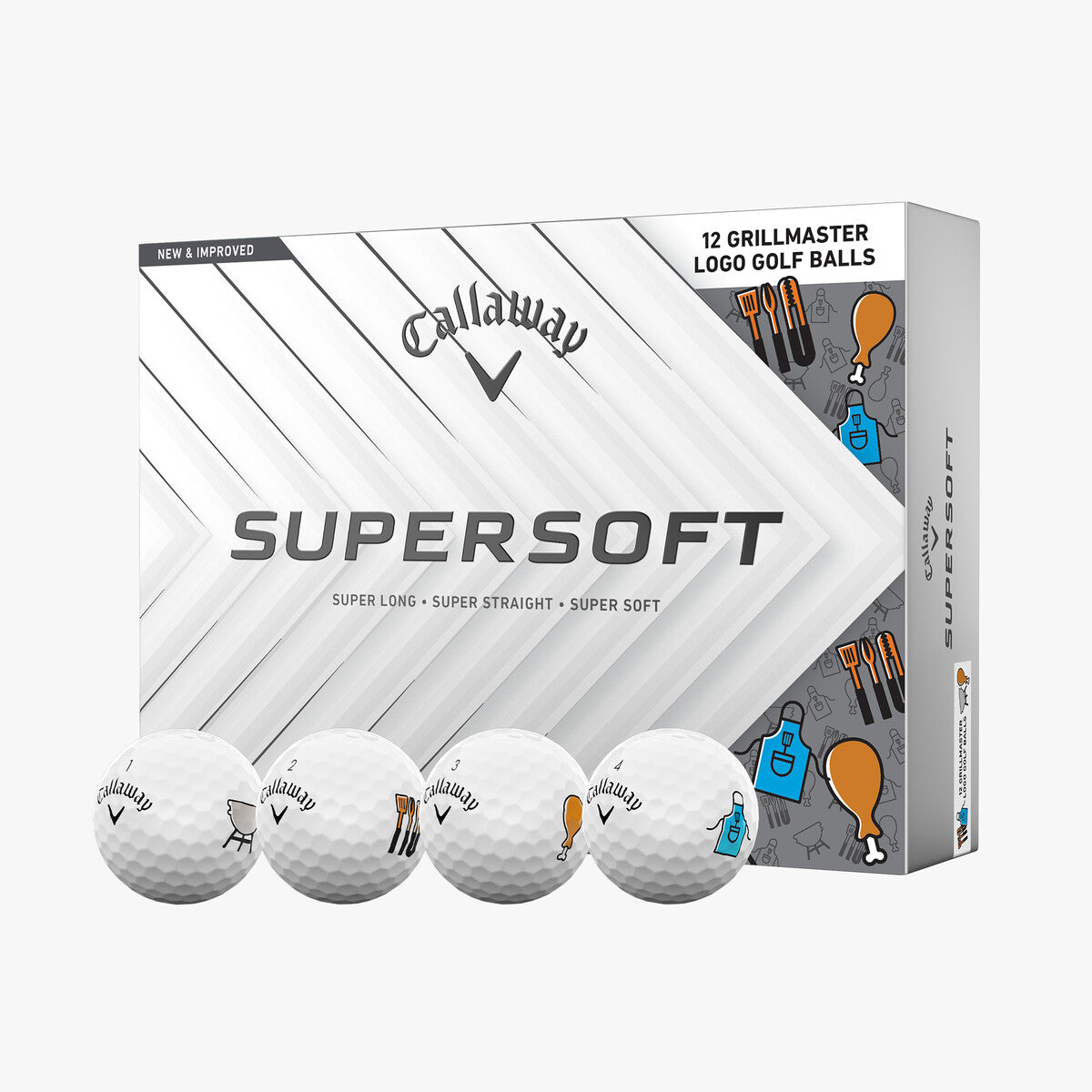 Callaway 2025 Supersoft Father's Day Grillmaster Dozen Golf Balls