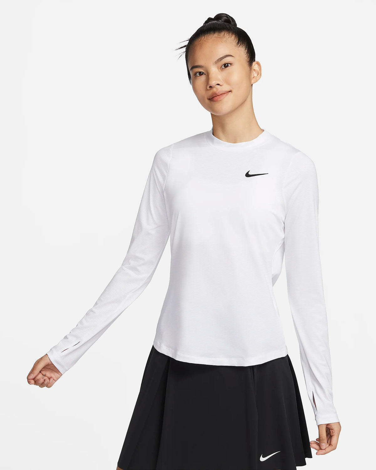 Nike Dri FIT UV Victory Women s Long Sleeve Printed Golf Top White