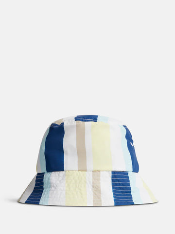 J.LINDEBERG OLAF PRINT BUCKET HAT Painted Stripe Wax Yellow ONE SIZE