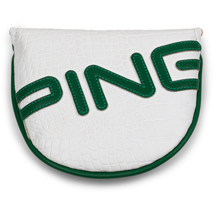 PING 2024 HERITAGE MALLET PUTTER HEADCOVER WHITE/GREEN