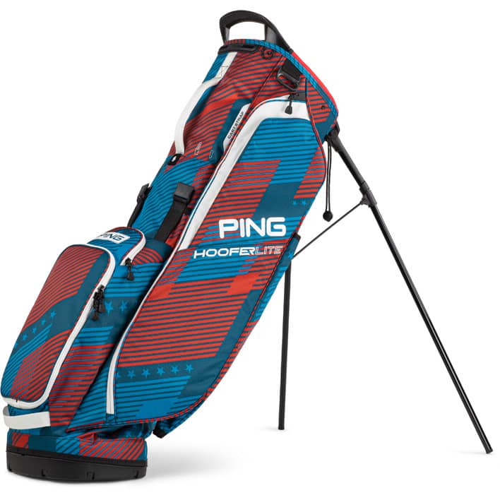 PING HOOFER LITE 231C 01 STAND BAG DOUBLE STRAP (9 COLORS / PRINTS) Stars And Stripes