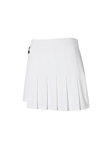 W.ANGLE SS22 WOMEN PART PLEATED A-LINE SKIRT WHITE