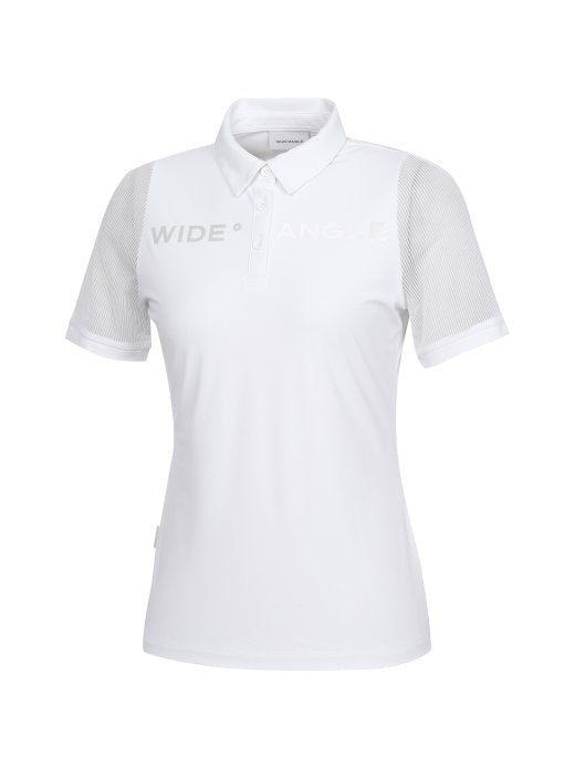 W.ANGLE [Yoona wearing] Women's CO Mesh Sleeve Polo T-shirt