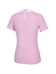 W.ANGLE Women's TO PRO Punching Mix Zip-Up Polo T-Shirt