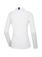 W.ANGLE [ICE-FIT] Women's TO Mesh Jacquard High Neck T-Shirt