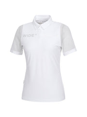 W.ANGLE [Yoona wearing] Women's CO Mesh Sleeve Polo T-shirt