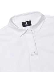 W.ANGLE Women's TO Loose Fit Woven Polo Shirt L