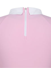 W.ANGLE Women's TO PRO Punching Mix Zip-Up Polo T-Shirt