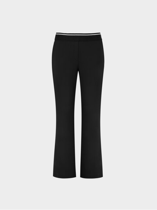 W.ANGLE Women's TO Jacquard Banding Mink Fur Bootcut