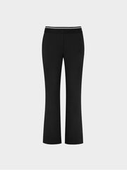 W.ANGLE Women's TO Jacquard Banding Mink Fur Bootcut