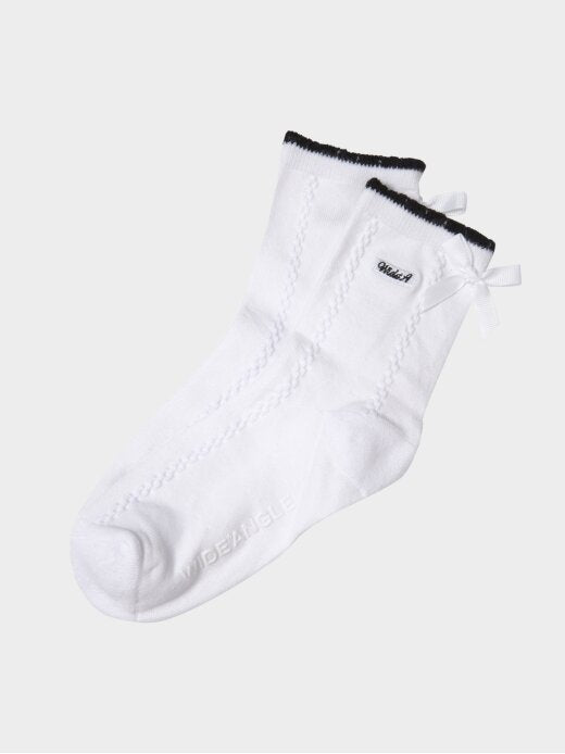 W.ANGLE Women's CO Chain Ribbed Mid Socks