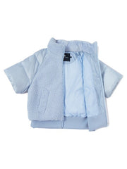 W.ANGLE Women's CO Shearling Mix-Match Short-Sleeve Down