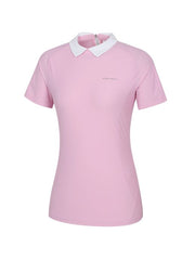 W.ANGLE Women's TO PRO Punching Mix Zip-Up Polo T-Shirt