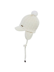 W.ANGLE Women's CO Knit Earflap Beanie Cap