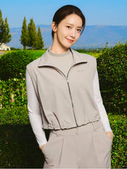 W.ANGLE Women [Yoona wearing] TO Loose Fit High Neck Vest