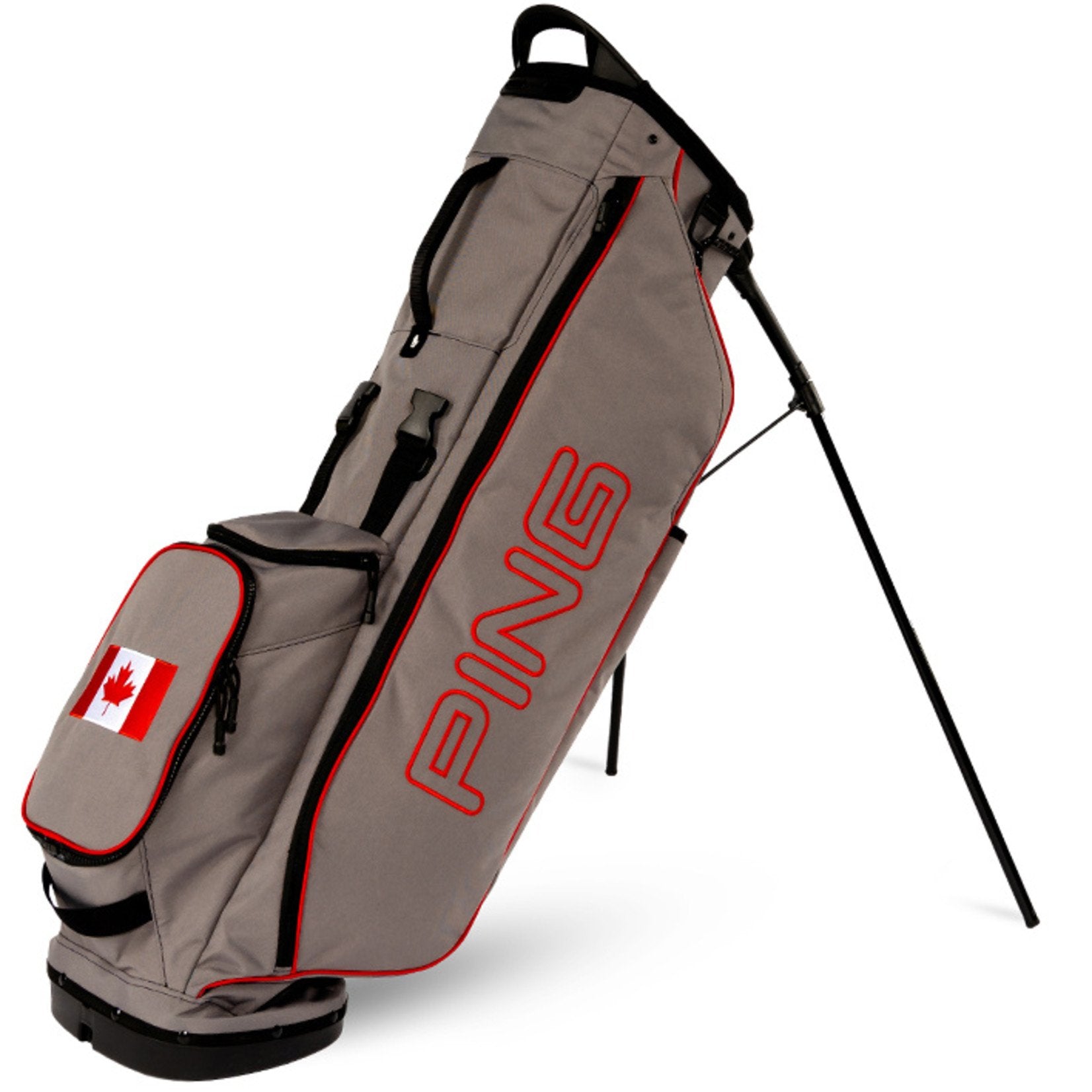 PING HOOFER LITE 201 STAND BAG GREY/RED CANADA FLAG