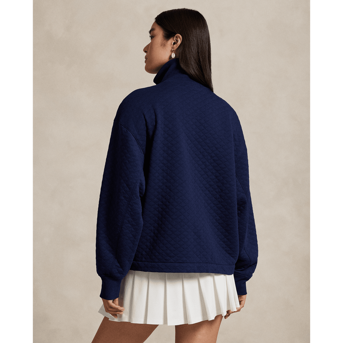 トップス Ralph lauren knit zip blouson navy S POLO RALPH LAUREN COTTON QUARTER-ZIP SWEATER | Navy Men's