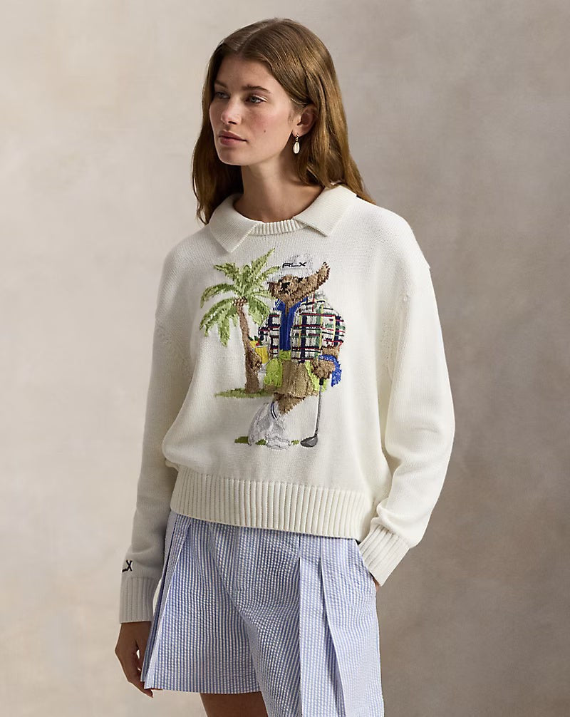 Ralph Lauren RLX Women Polo Bear Performance Polo Sweater – Par
