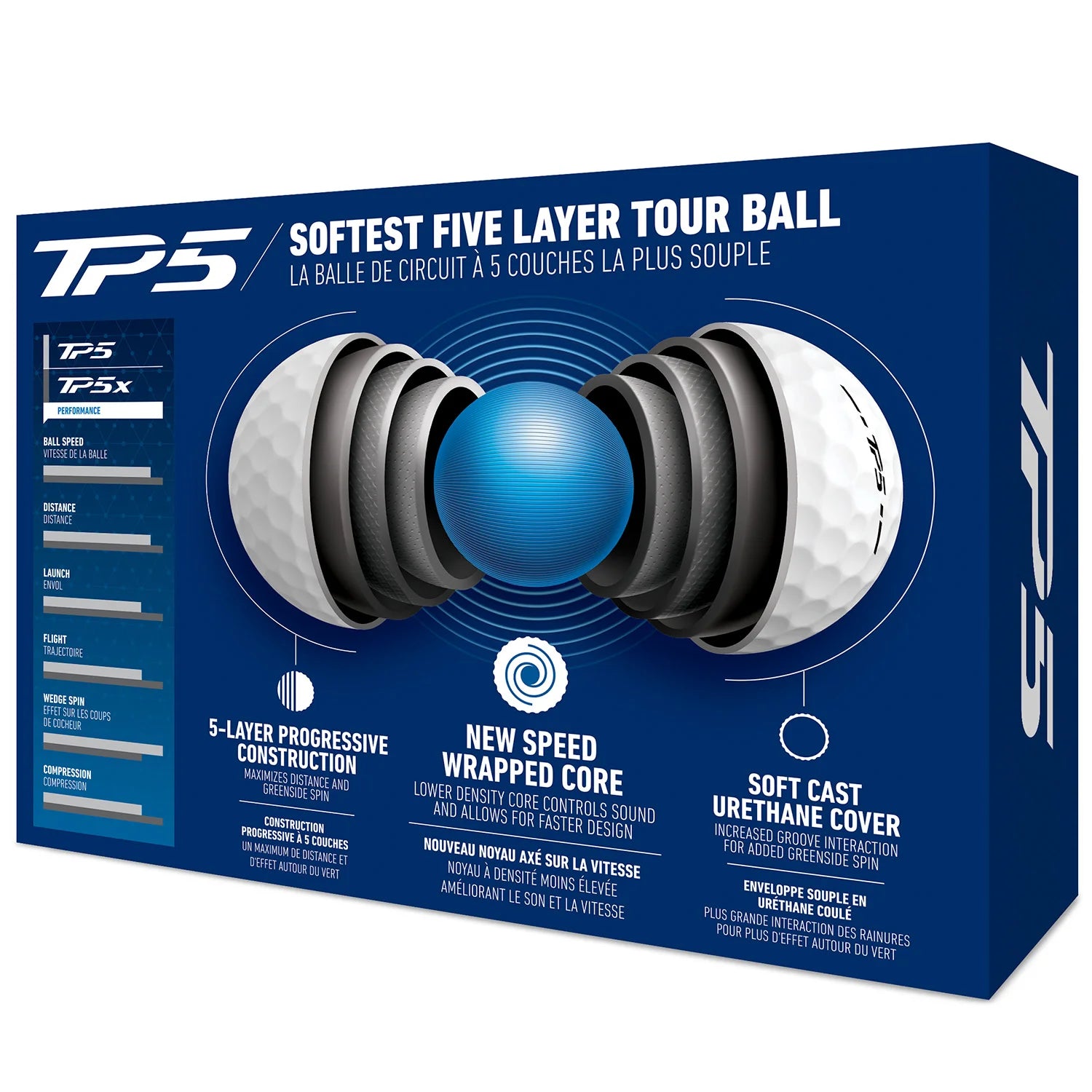 TAYLORMADE 2024 TP5 GOLF BALLS DOZEN PACK