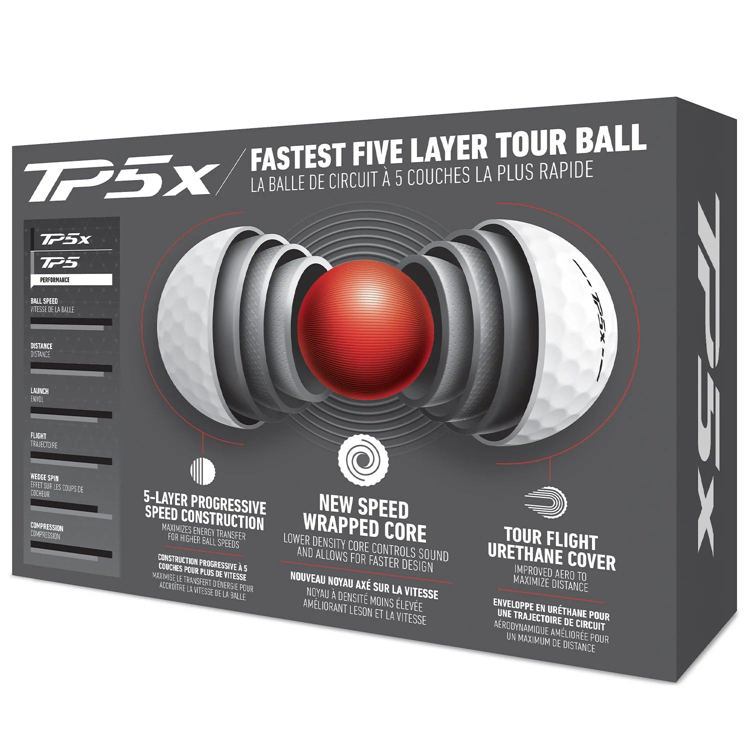 TAYLORMADE 2024 TP5X GOLF BALLS DOZEN PACK