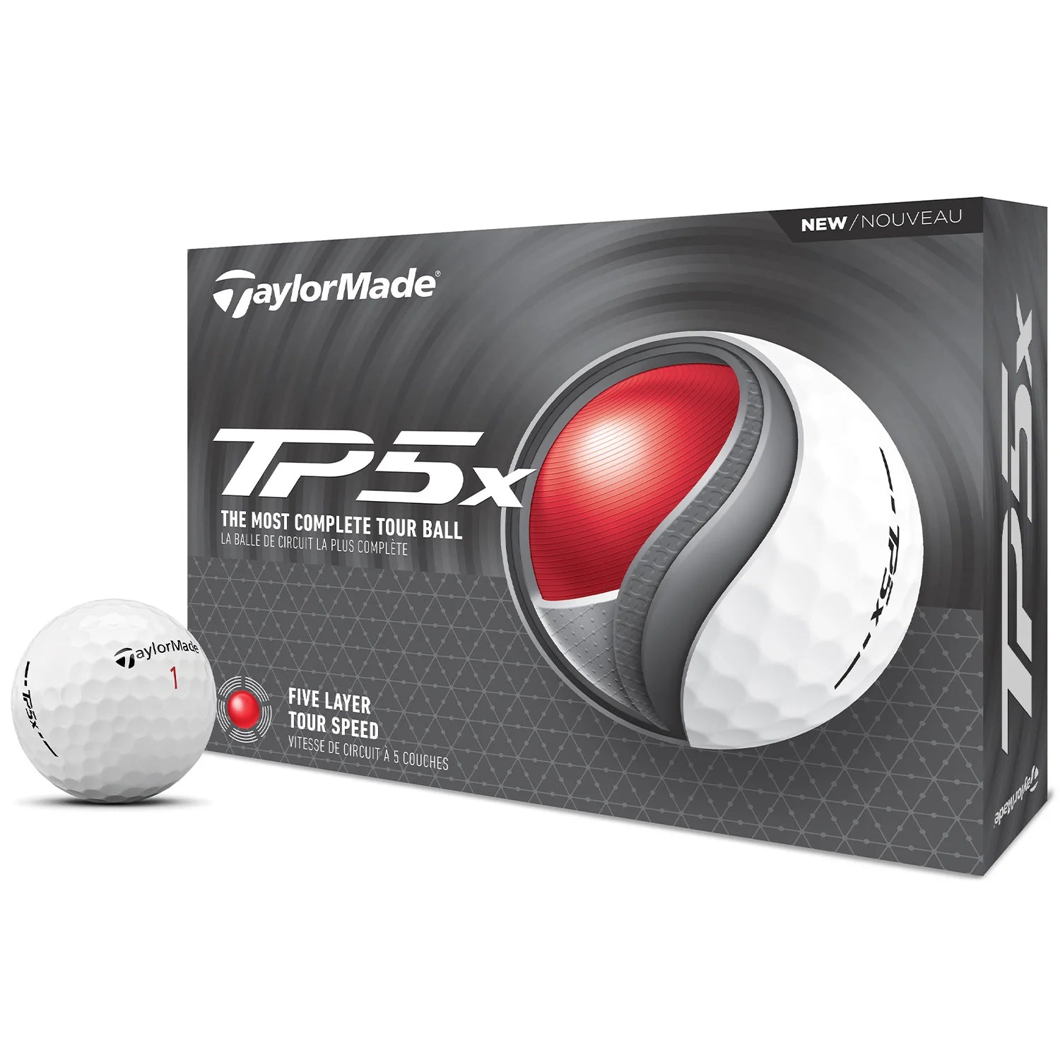 TAYLORMADE 2024 TP5X GOLF BALLS DOZEN PACK